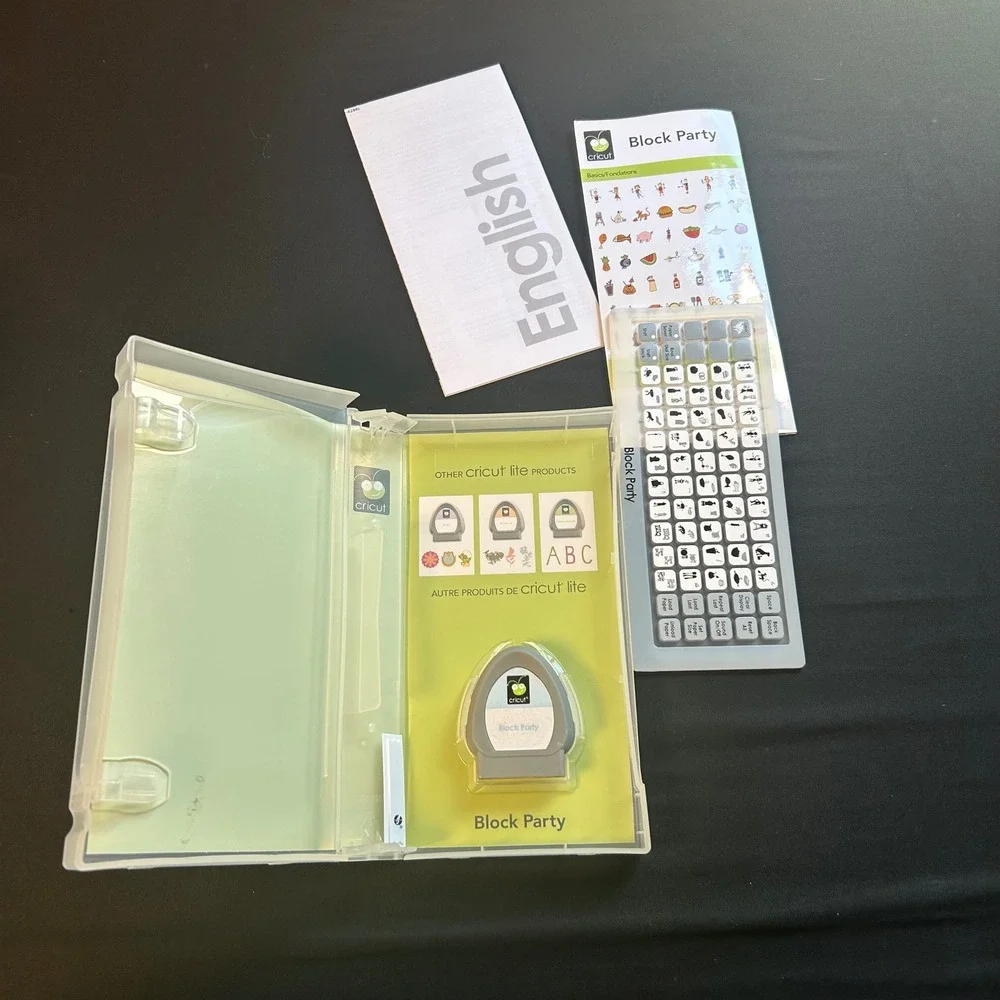 Cricut Lite Block Party barbecue Cartridge keypad overlay link status unknown